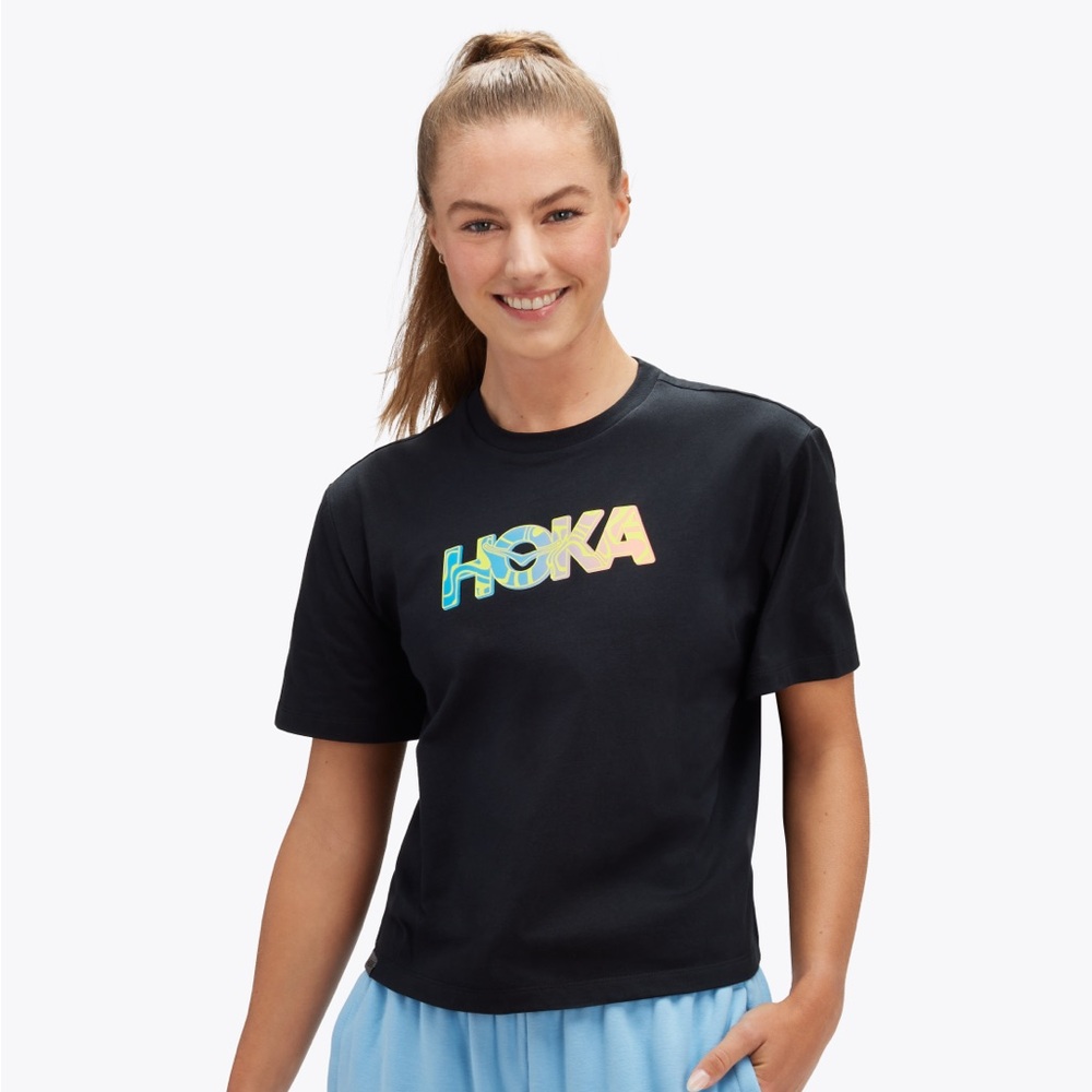 HOKA Black Graphic T-Shirt - Size S - Never Worn!